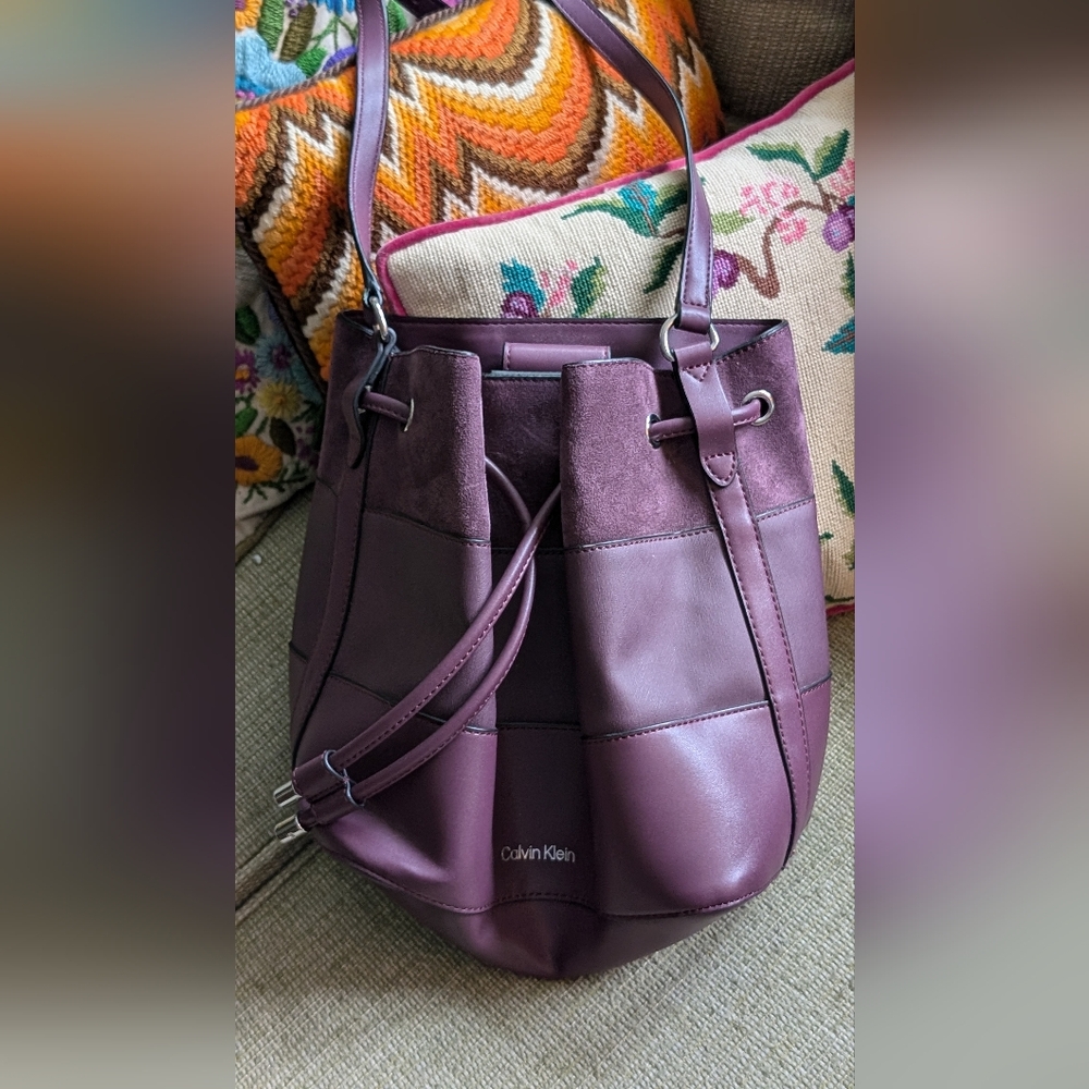 Calvin Klein Purple Bucket Bag